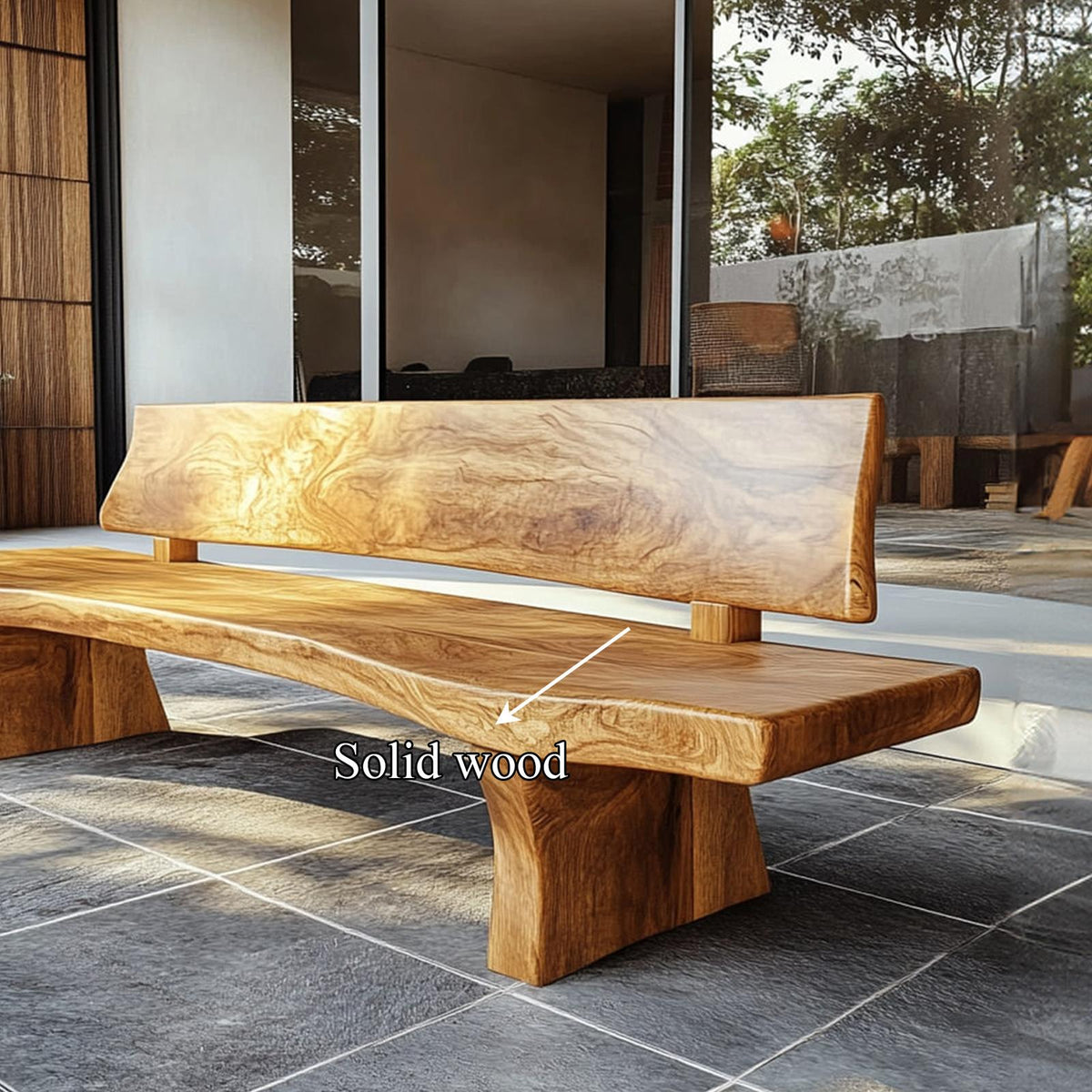 Handcrafted Wood Bench Luxury Living Room