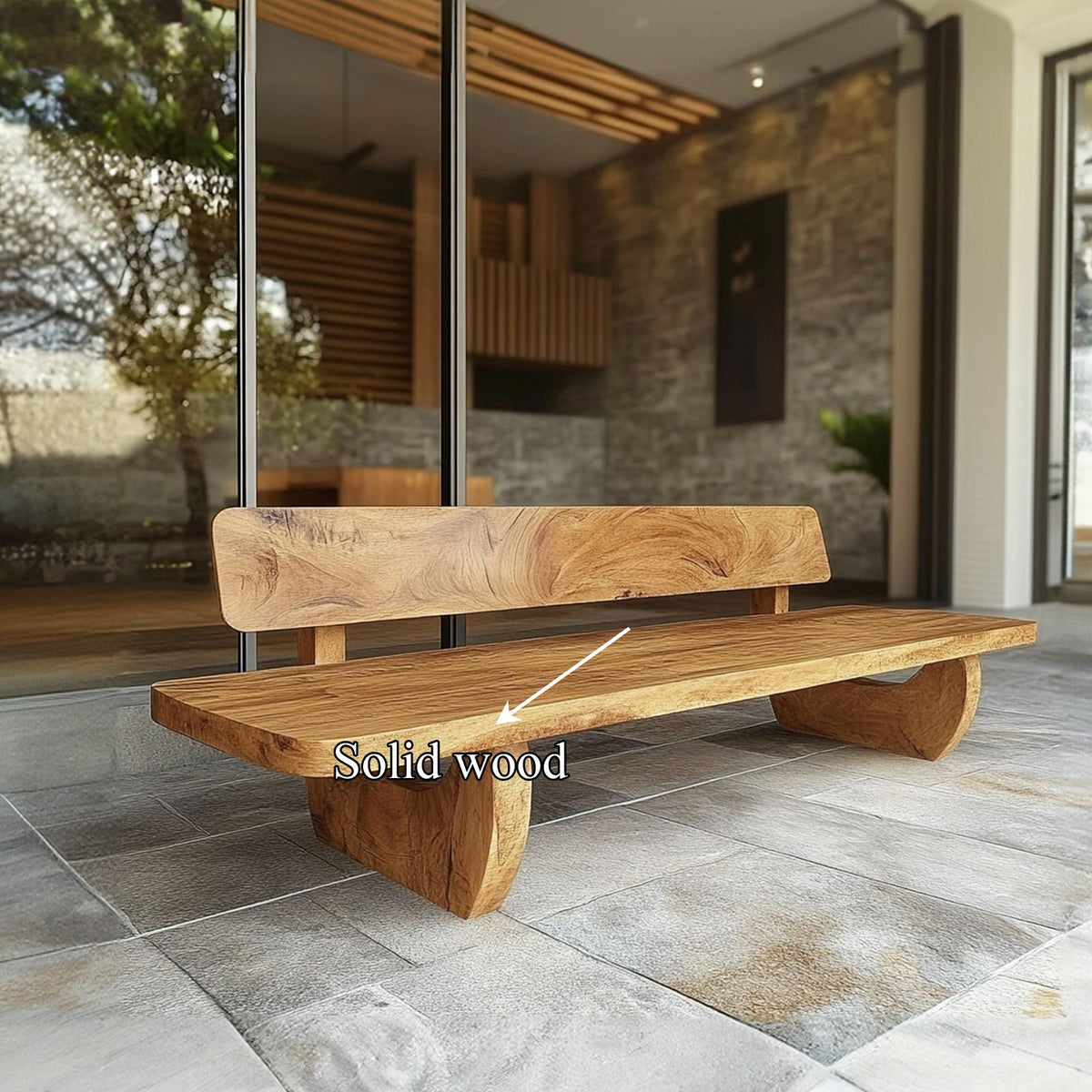 Rustic Handcrafted Style Bench For Entryway Or Bedroom