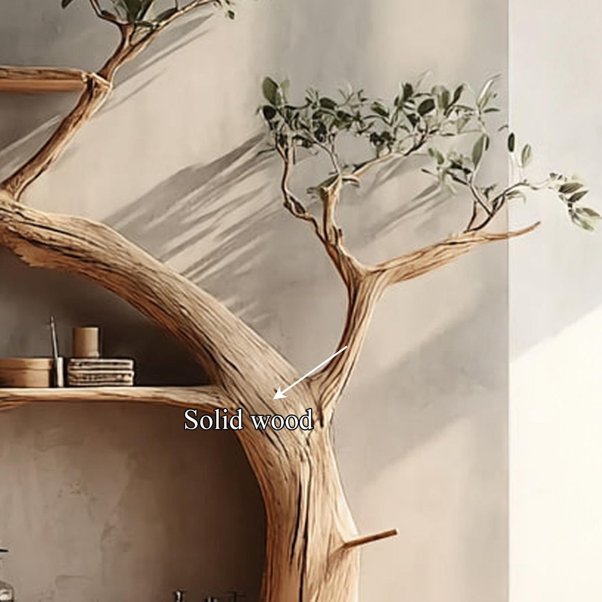 Rustic Organic Tree Inspired Vanity Bathroom Or Meditation Room