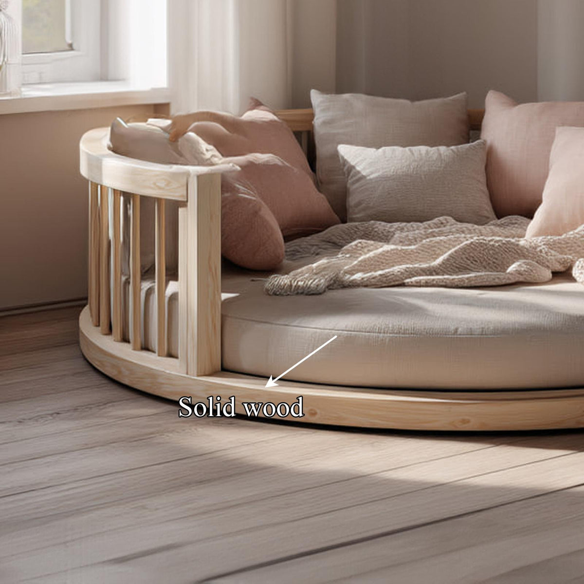 Mid Century Nursery Round Daybed Bedroom SINLKIWB55