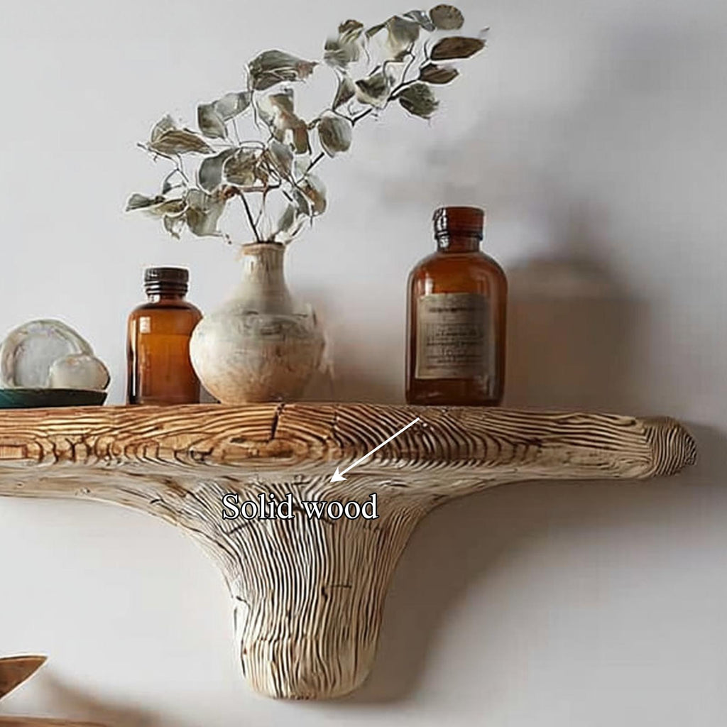 Rustic Mushroom Floating Shelf Kitchen