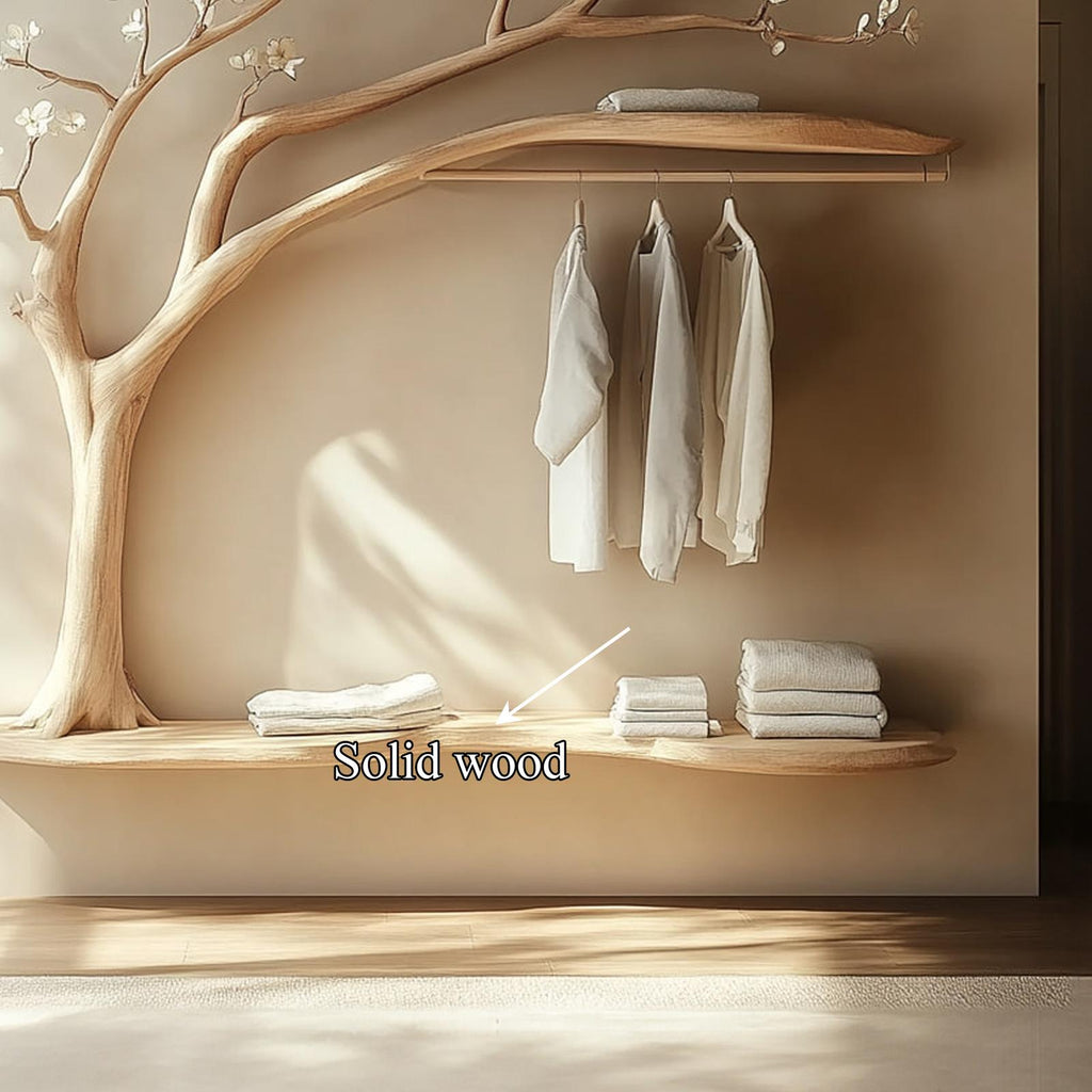 Scandinavian Tree Wardrobe Solid Wood Handcrafted Bedroom Storage