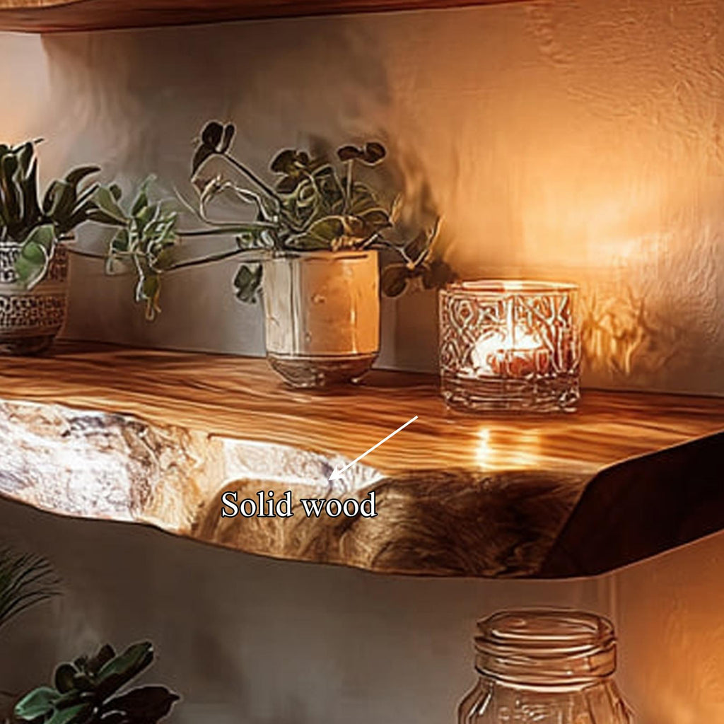 Rustic Floating Shelf Candle Display Bedroom Accent