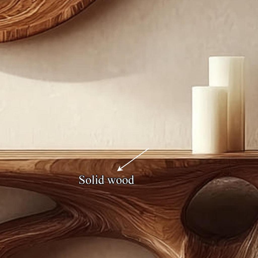 Mid Century Modern Unique Solid Wood Console Table, Living Room & Entryway Wooden Accent Table, Model