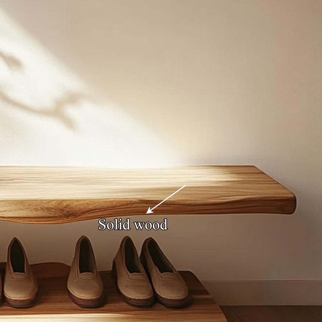 Rustic Solid Timber Shoe Rack Bench Mudroom