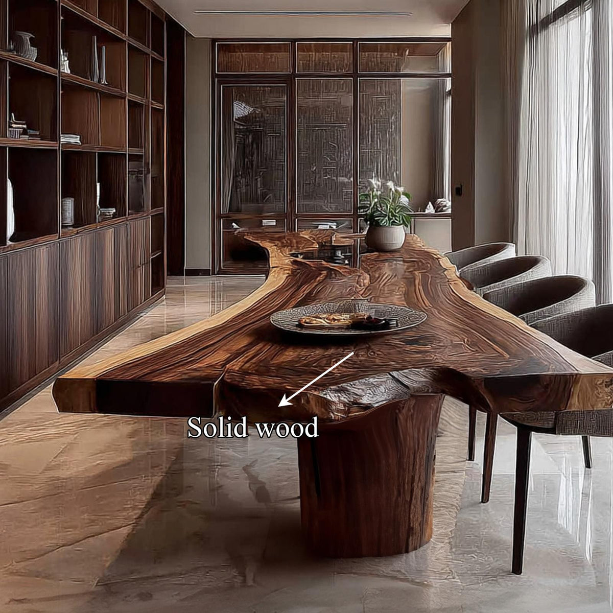 Mid Century Natural Wood Dining Table Kitchen