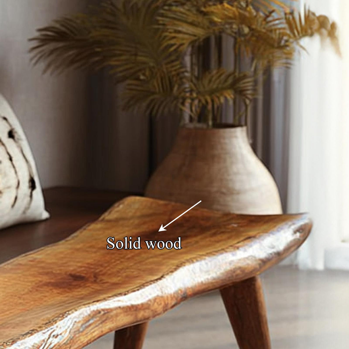 Rustic Live Edge Bench Entryway Hallway Accent Furniture