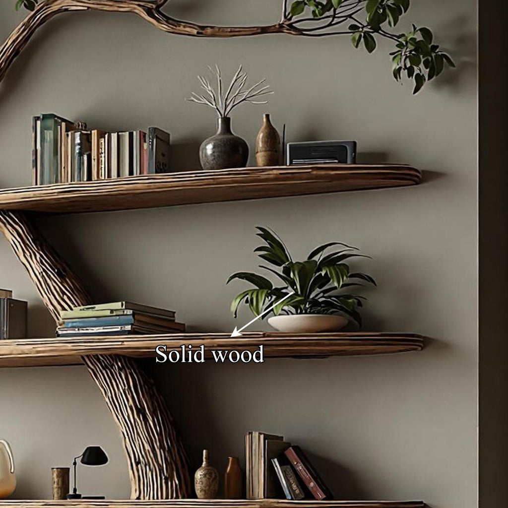 Rustic Tree Bookshelf Tall Living Room