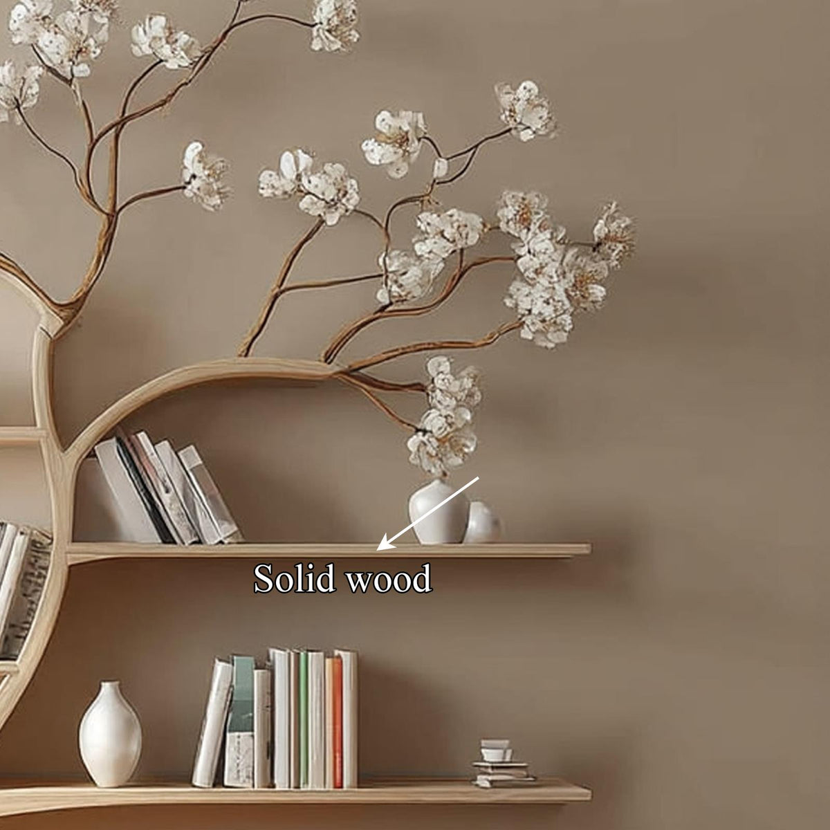 Rustic Tree Bookshelf Living Study Bedroom