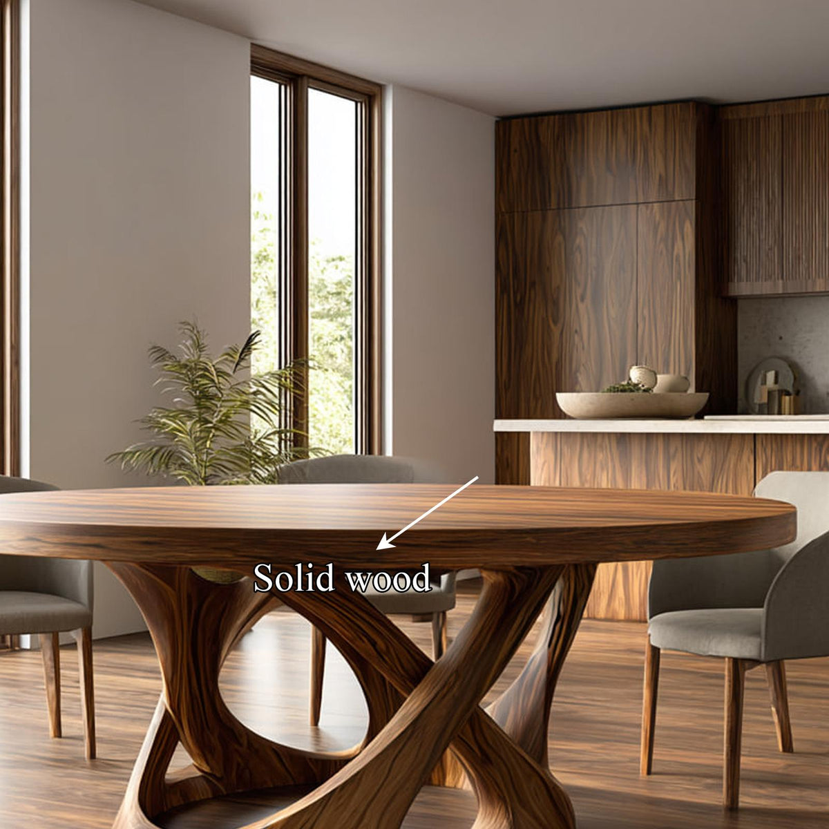 Organic Modern Dining Table Dining Room Or Kitchen