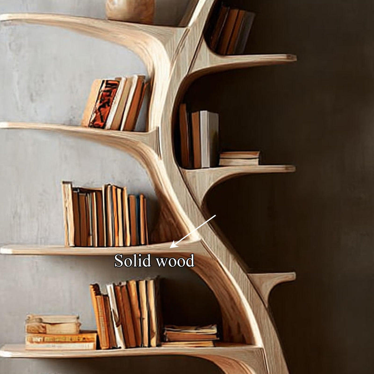 Midcentury Tree Wall Bookcase Home Office