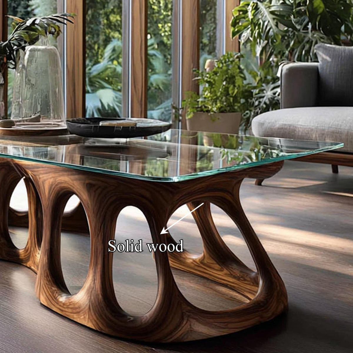 Mid Century Sculptural Coffee Table Modern Living Room