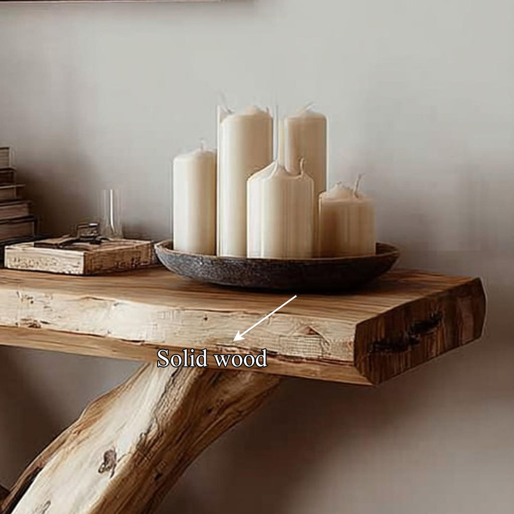 Rustic Solid Wood Console Table, Living Room & Entryway Decor Accent Sofa Table, Model