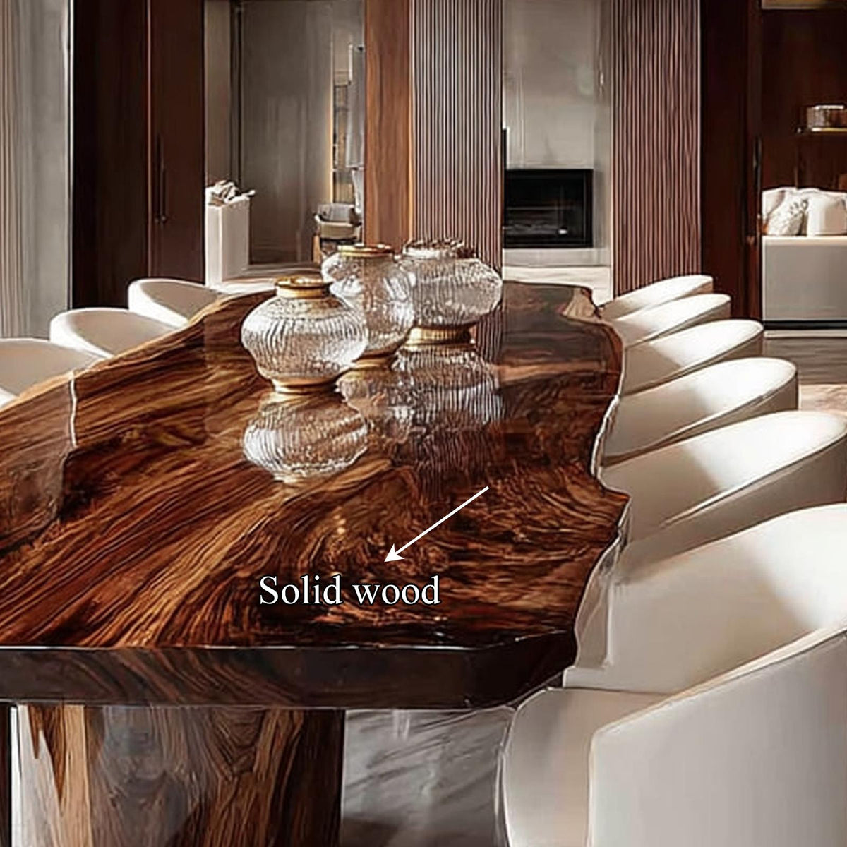 Rustic Live Edge Dining Table Dining Room SINLKIDT088