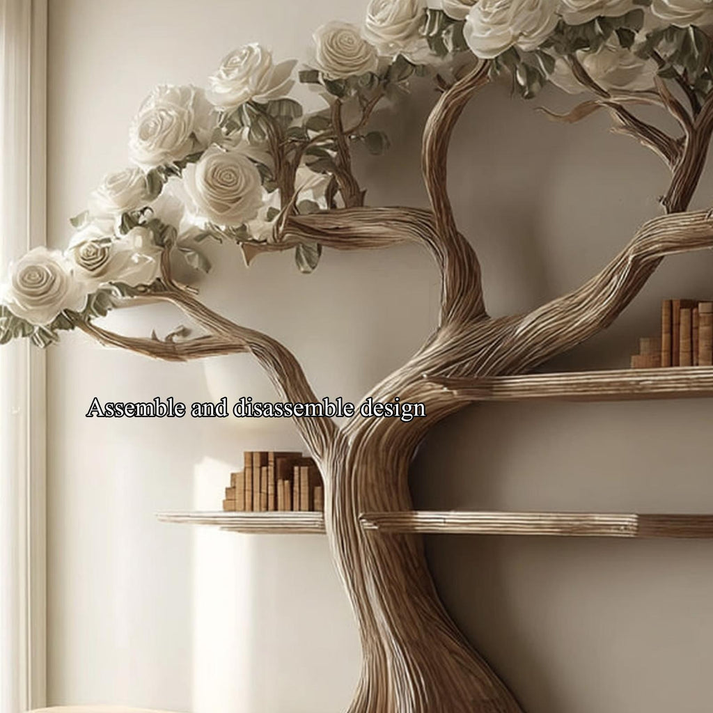 Rustic Tree Bookshelf Living Room