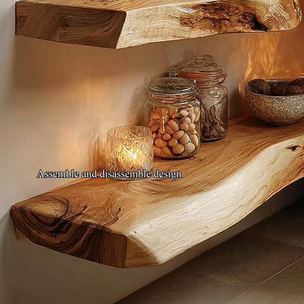 Rustic Floating Shelf Minimalist Living Room Storage