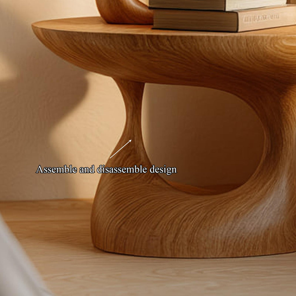 Handcrafted Mid Century Modern Bedside Table, Wood Nightstand & Minimalist End Table for Bedroom, Living Room