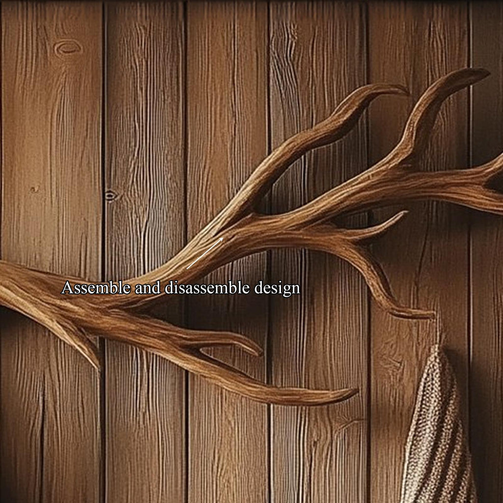 Natural Wood Branch Wall Rack Handcrafted Rustic Entryway Decor