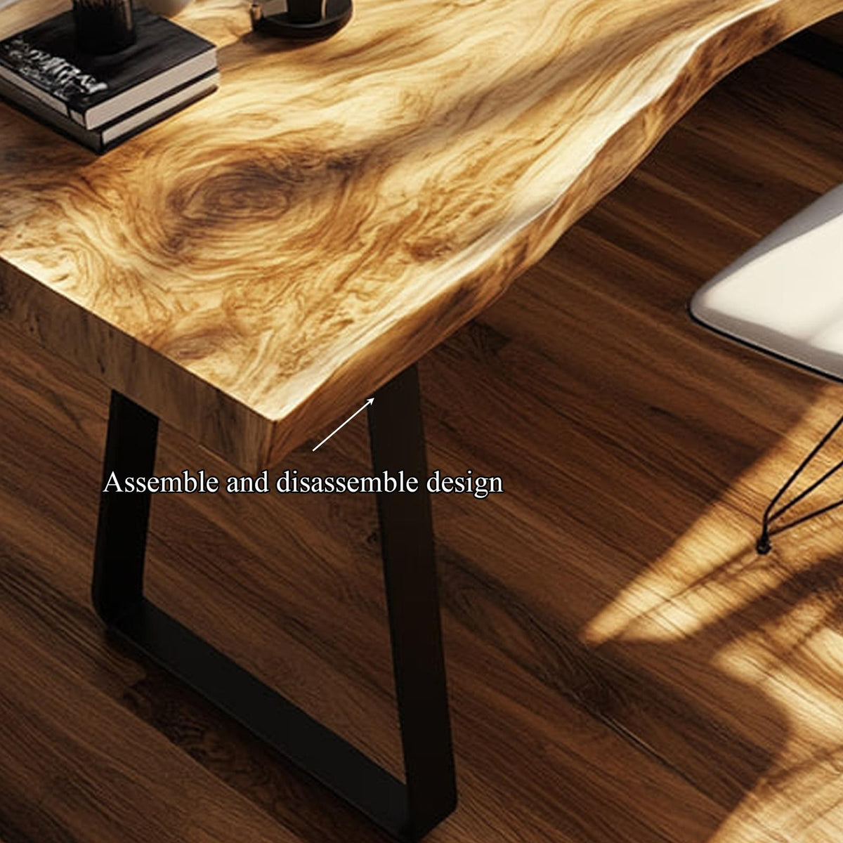 Rustic Live Edge Modern Work Desk Home Office And Studio Room