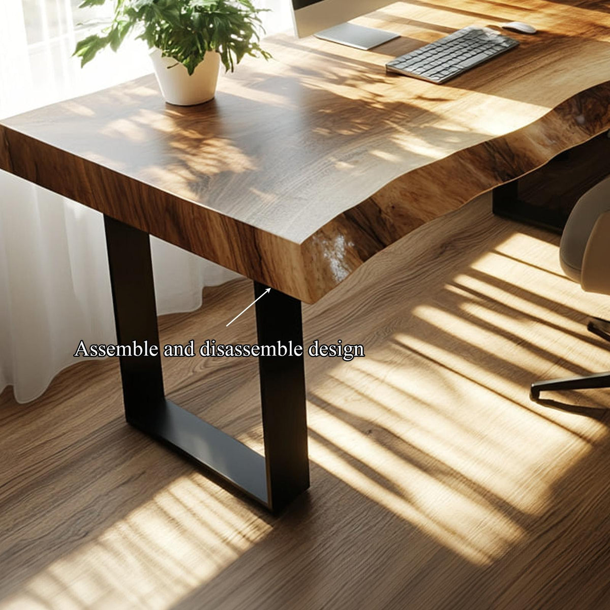 Rustic Live Edge Writing Desk Home Office And Reading Room