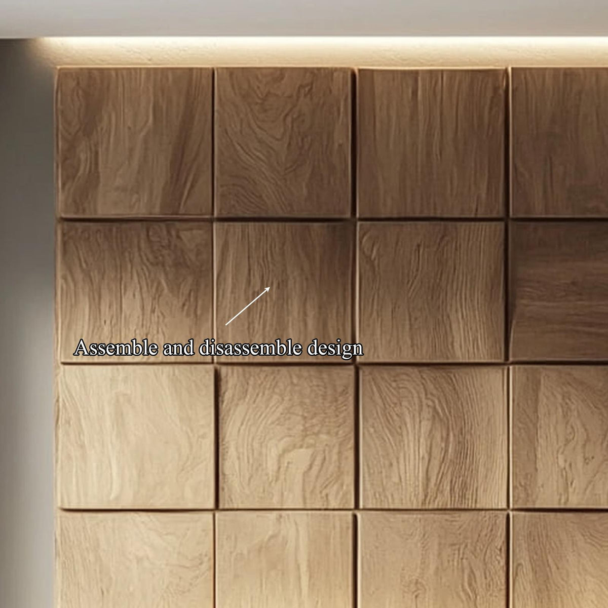 Minimal Solid Wood Panel Headboard Bedroom Interior Contemporary Wall Feature SINLKIDH011