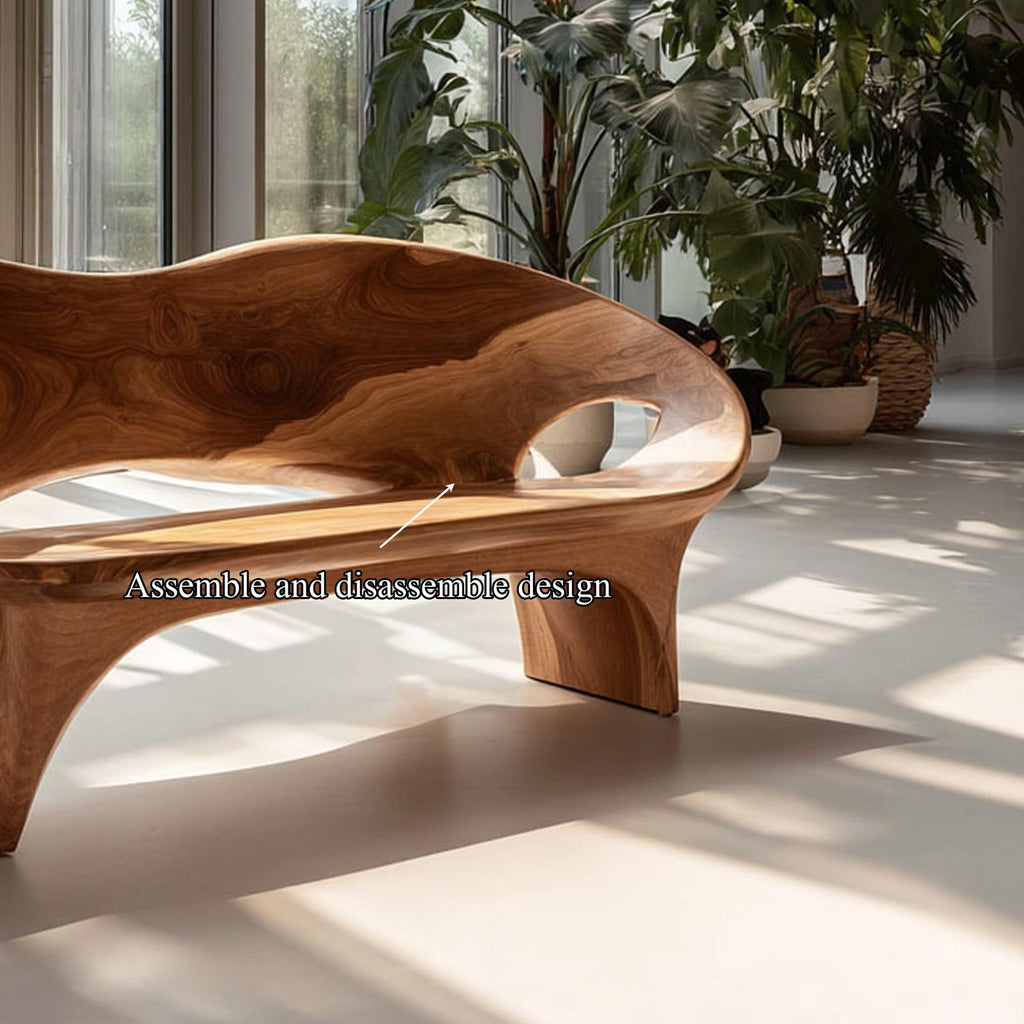 Modern Organic Sculptural Bench Living Room