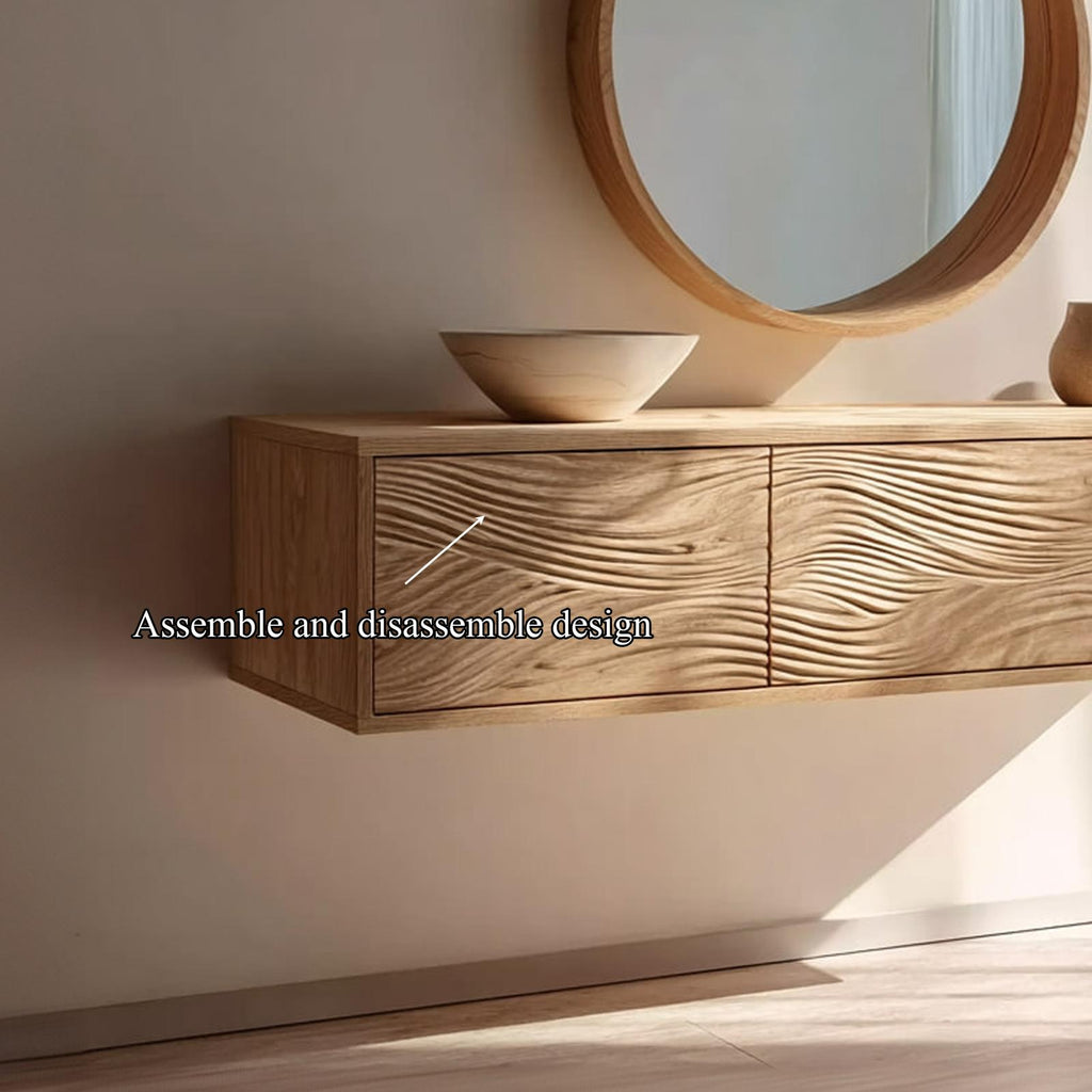 Mid Century Floating Vanity Storage Bathroom SINLKIBRV180