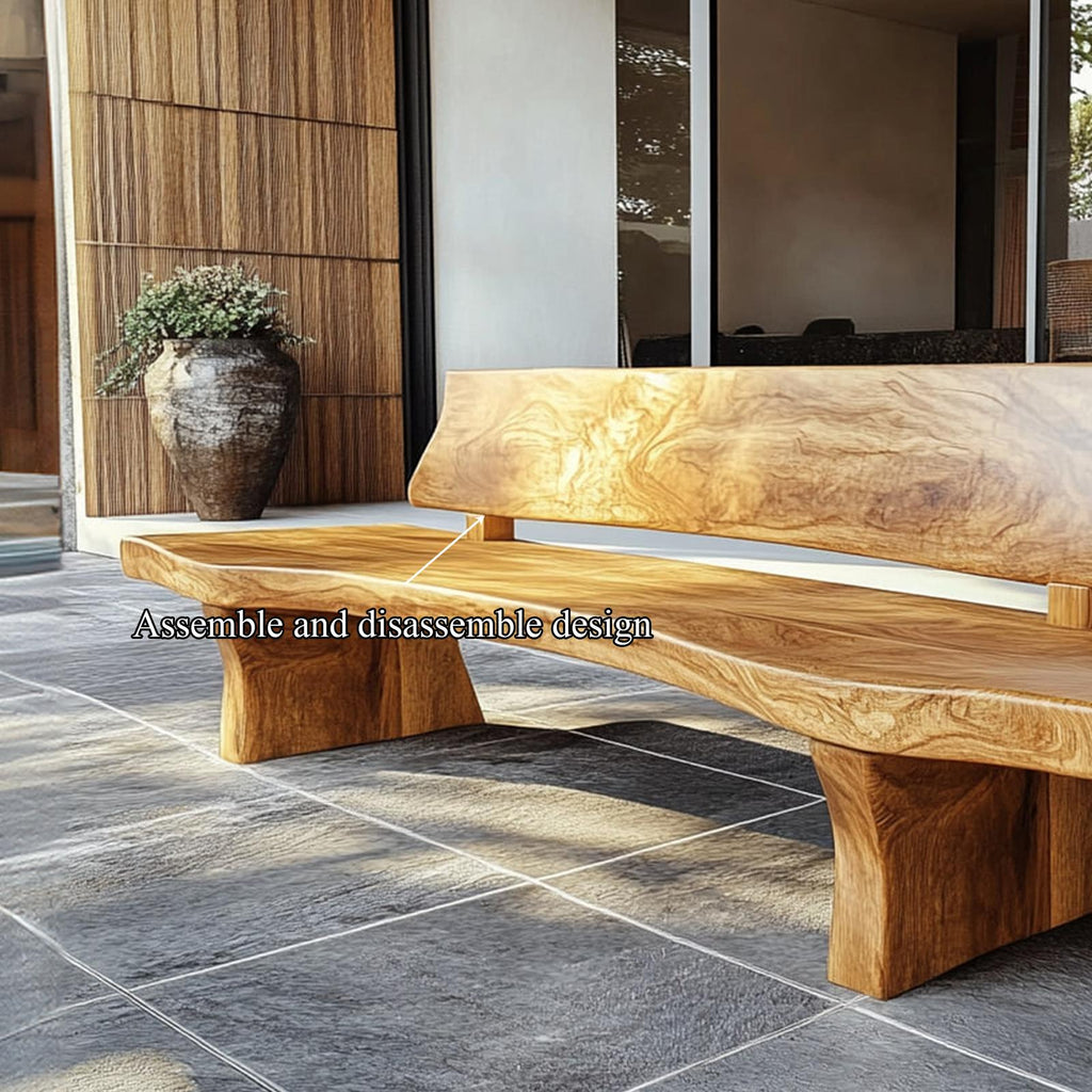 Handcrafted Wood Bench Luxury Living Room
