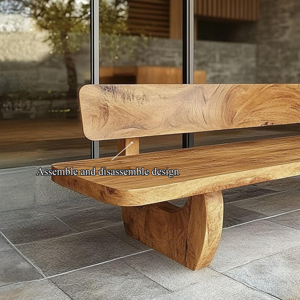 Rustic Handcrafted Style Bench For Entryway Or Bedroom