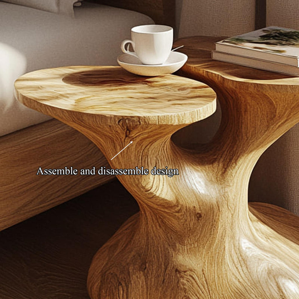 Rustic Handcrafted Bedside Table Bedroom Living Space