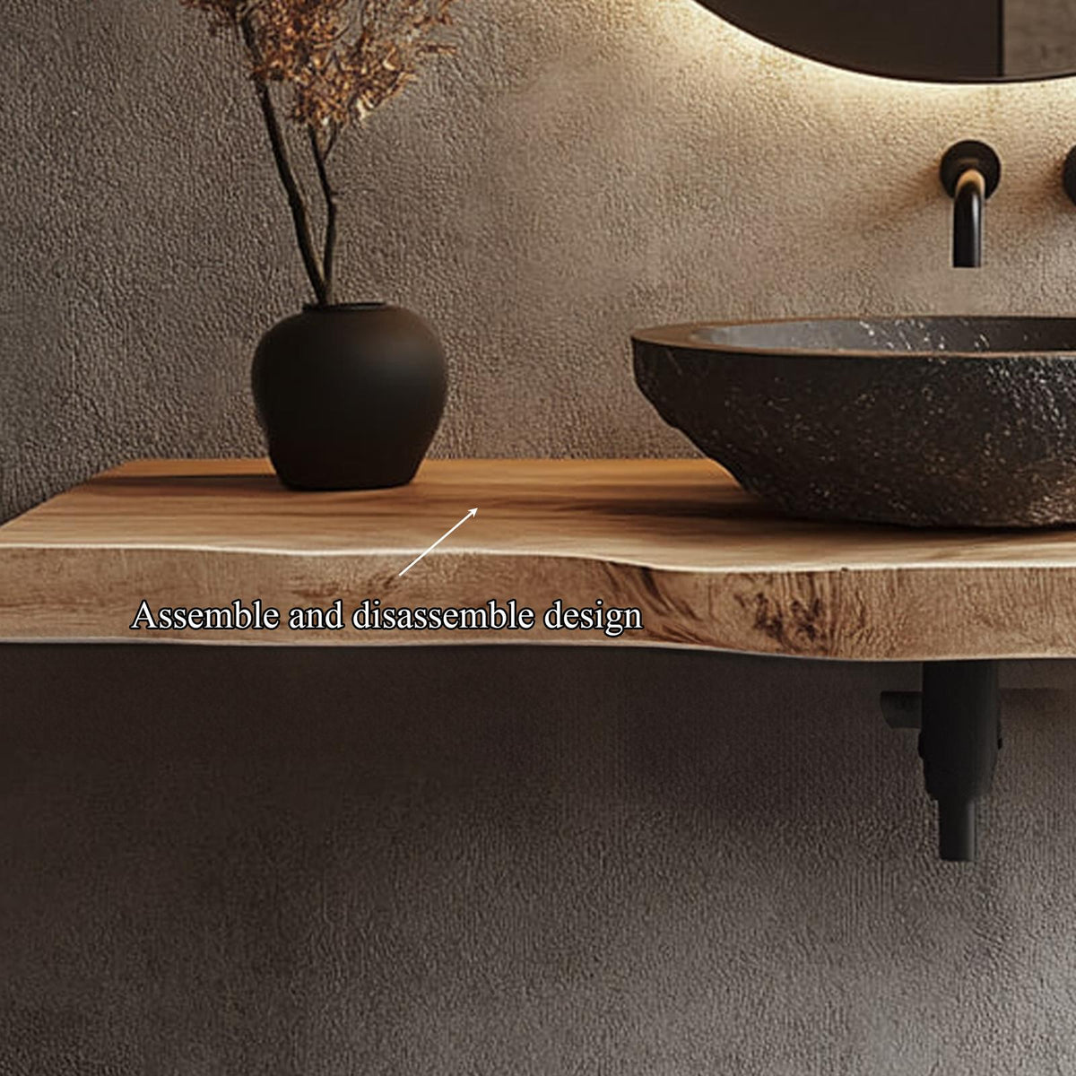 Mid Century Floating Vanity Modern Bathroom SINLKIBRV186
