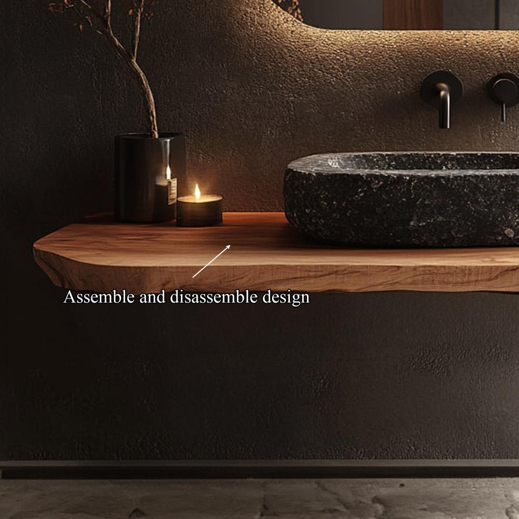 Rustic Floating Vanity Countertop Modern Bathroom SINLKIBRV183