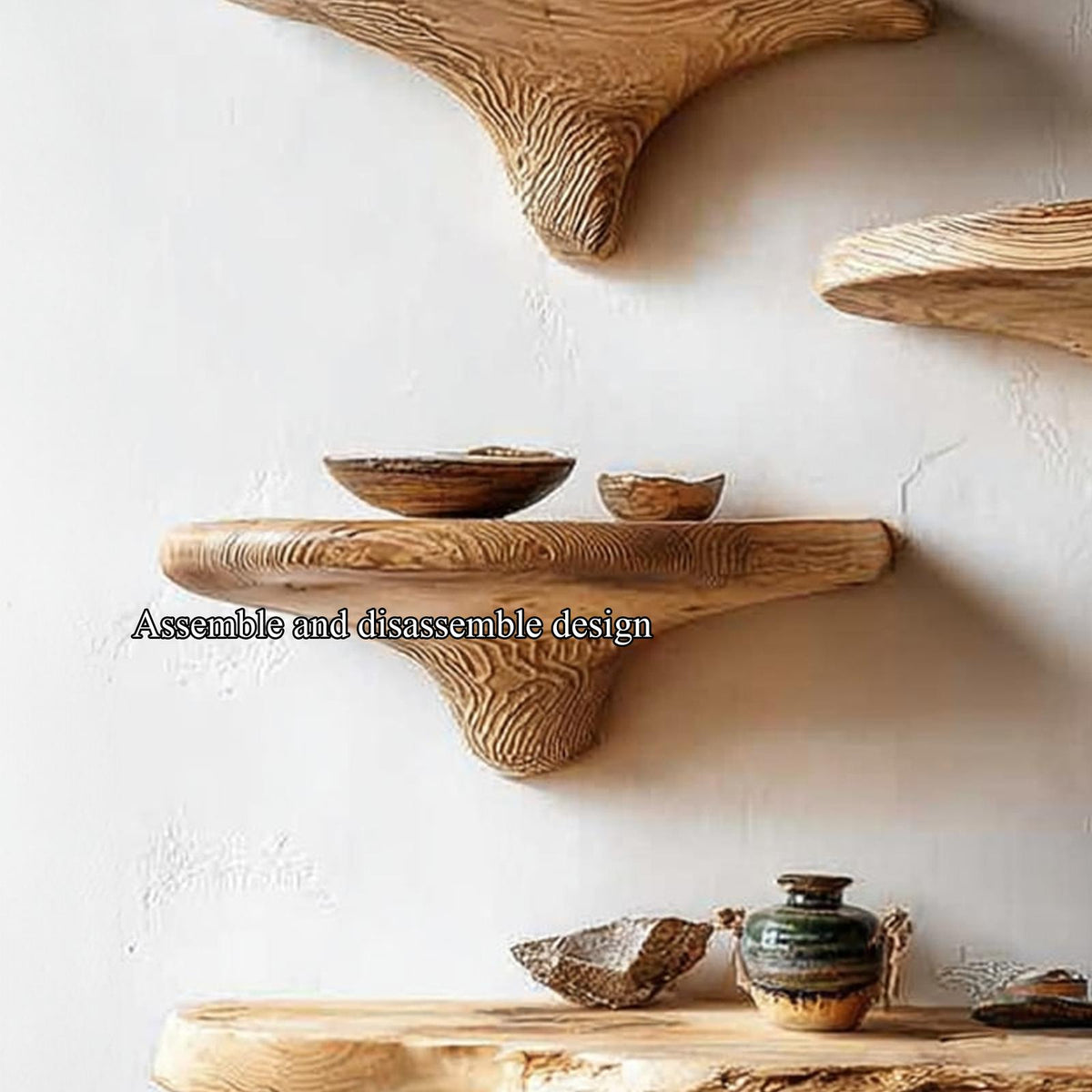 Midcentury Mushroom Shelf Bathroom
