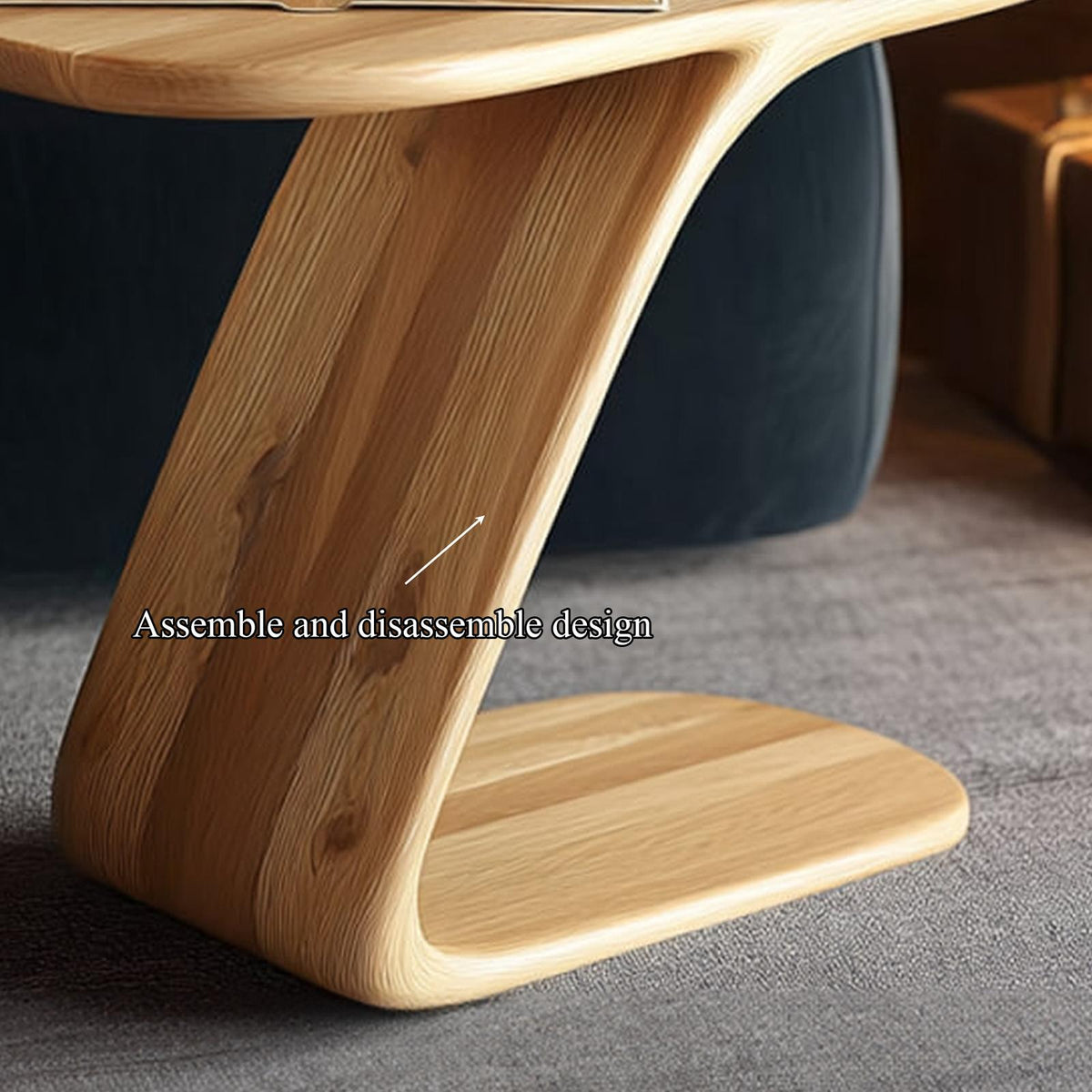 Organic Modern Accent Side Table, Handcrafted Solid Wood End Table for Living Room, Minimalist Bedroom Nightstand Decor