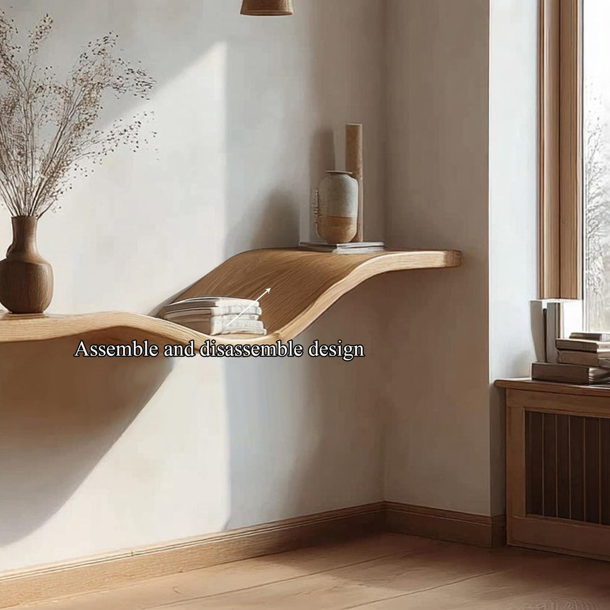 Organic Modern Wave Shelf Living Room Or Bedroom