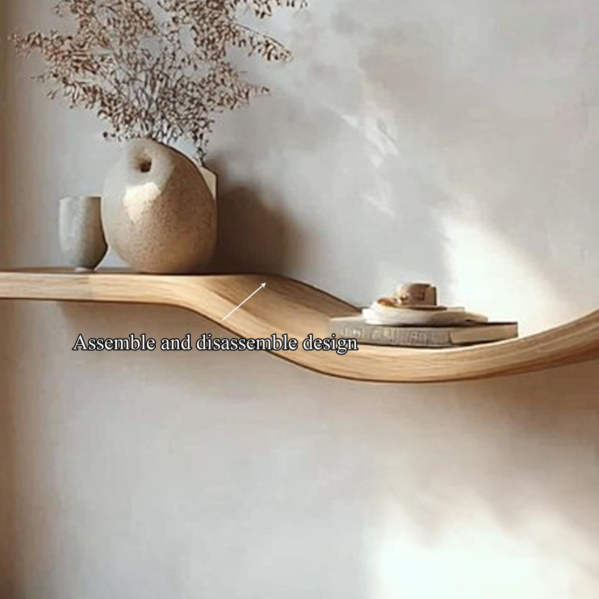 Organic Modern Sculpted Wall Shelf Living Room Or Entryway