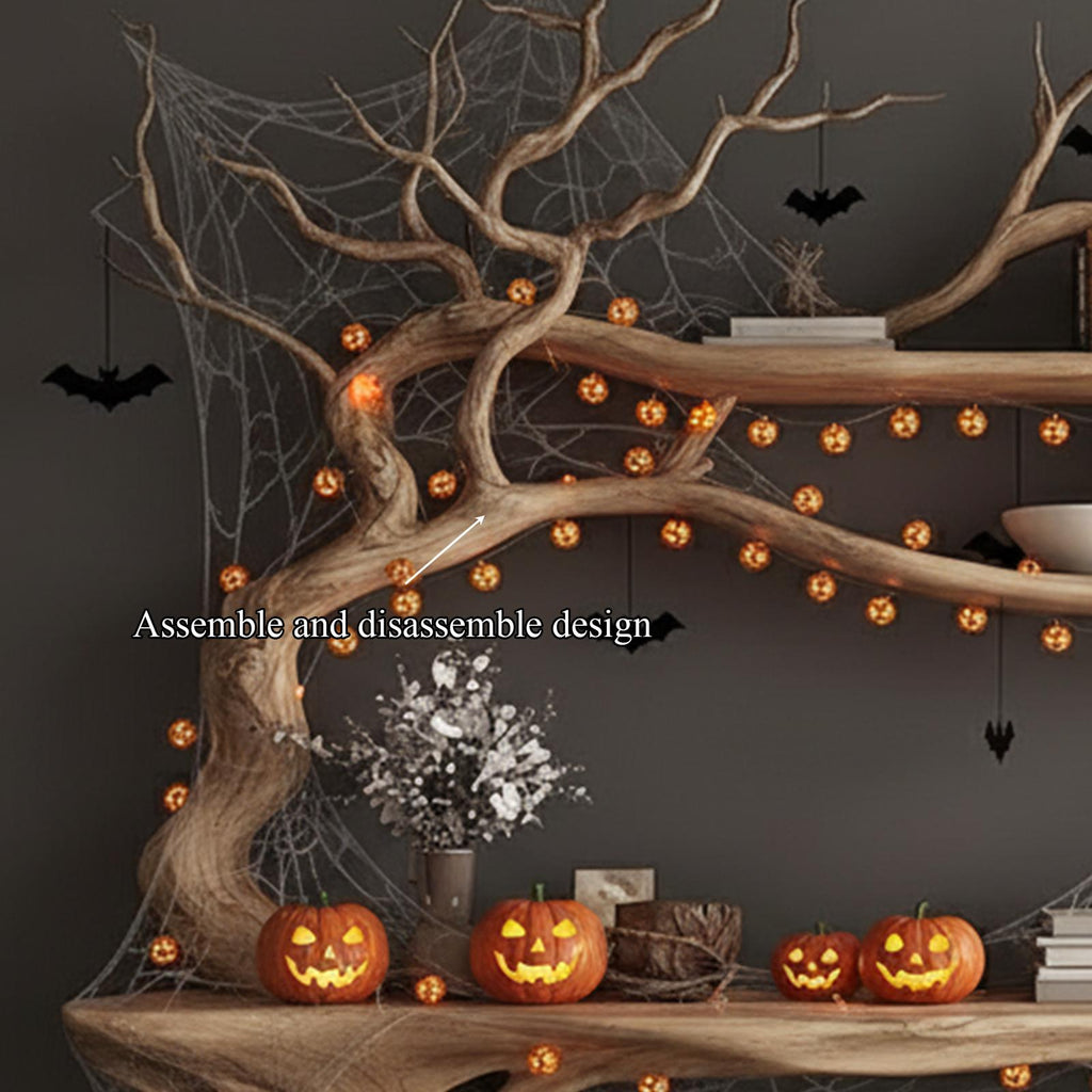 Mid-Century Wood Console Table, Rustic Tree Branch Accent Sofa Table, Spooky Gothic Living Room Decor Furniture