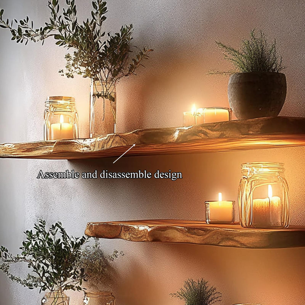 Rustic Floating Shelf Cozy Living Room Or Bedroom