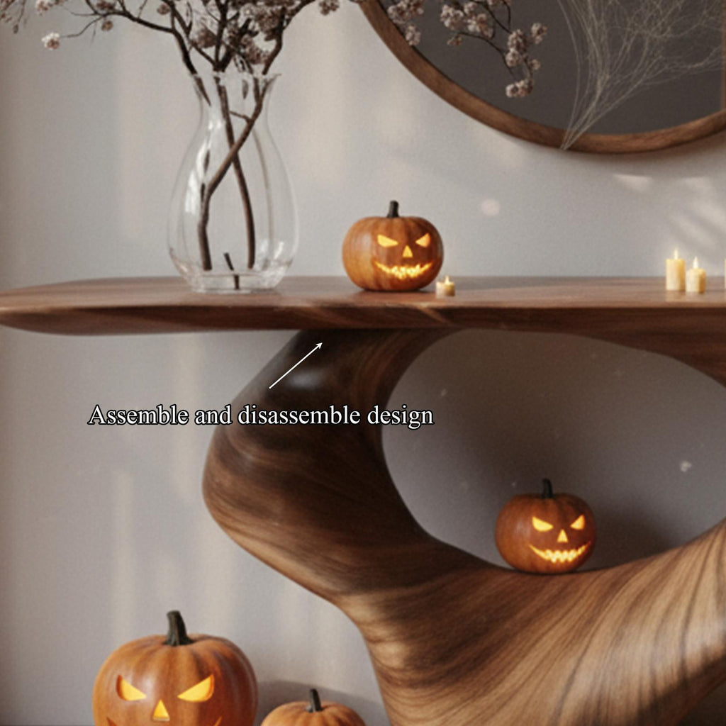 Mid-Century Modern Entryway Table, Rustic Branch Accent Table, Spooky Gothic Wood Console for Living Room & Hallway