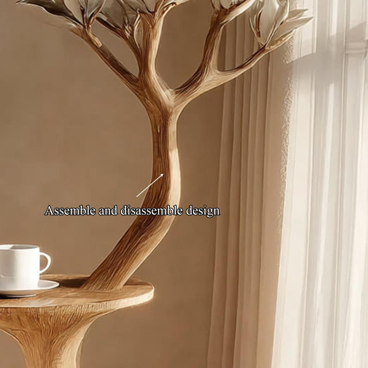Rustic Tree Form Bedside Table Modern Bedroom