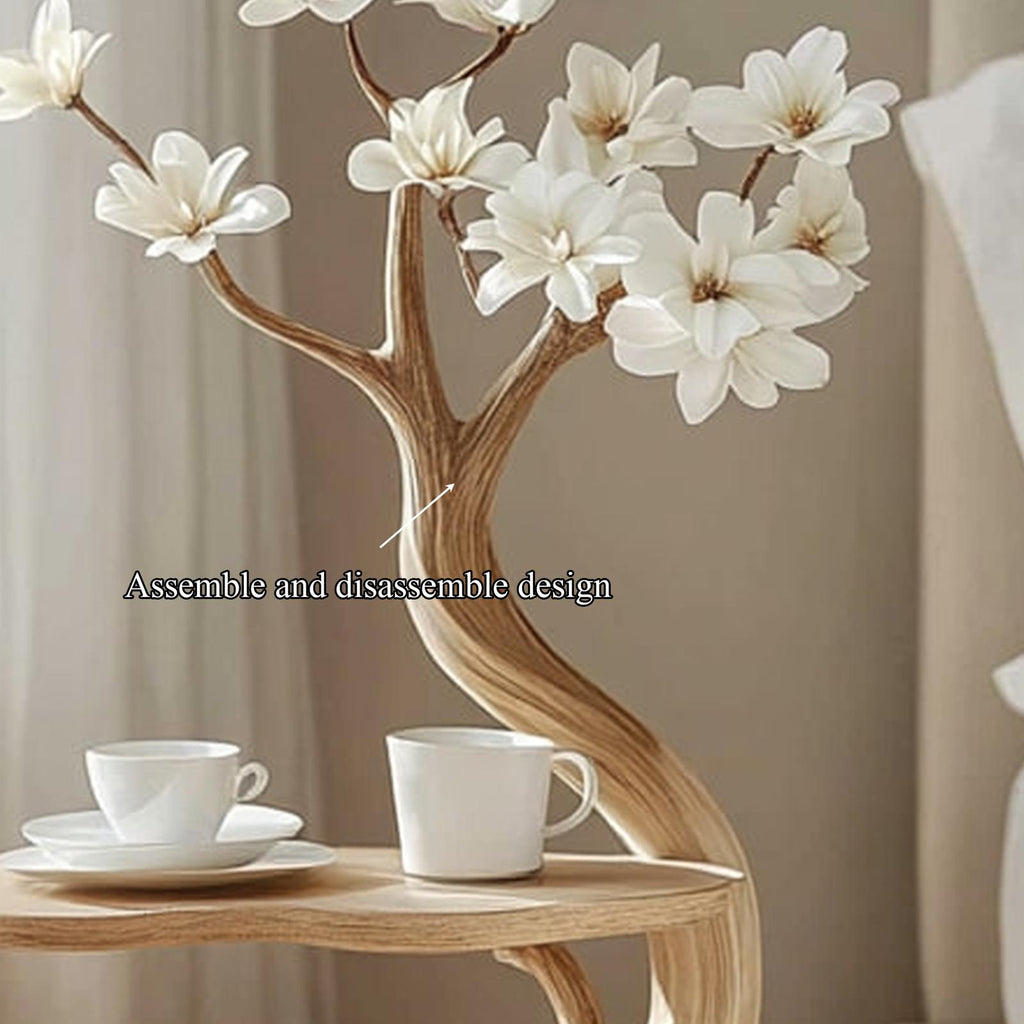 Rustic Tree Branch End Table, Handcrafted Wood Accent Side Table & Bedside Nightstand for Bedroom, Entryway Nook