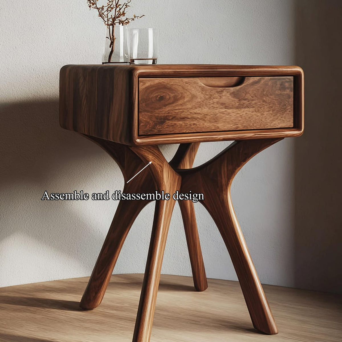 Organic Modern Sculptural Side Table Bedroom Or Living Room