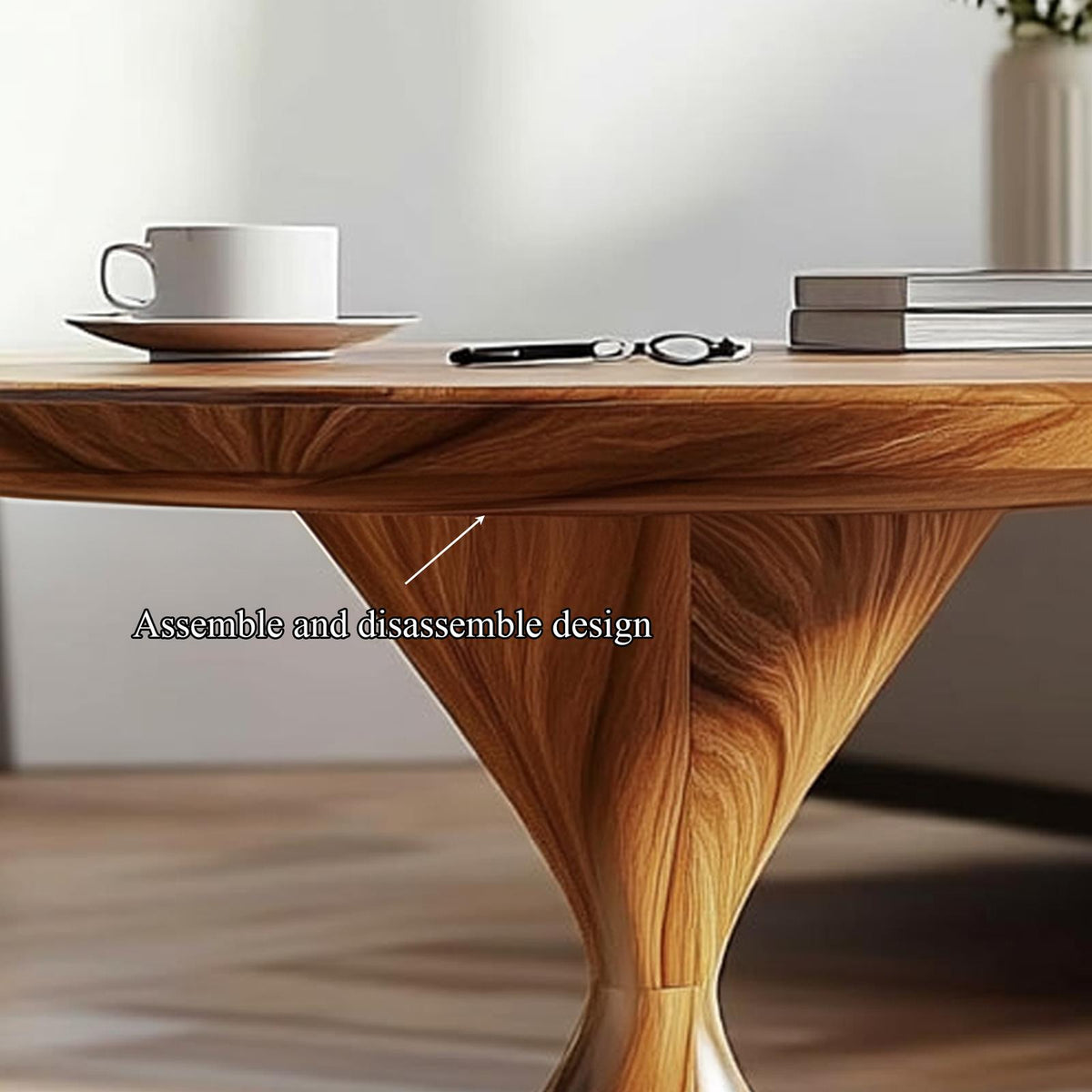 Mid Century Hourglass Coffee Table Living Room Office Room