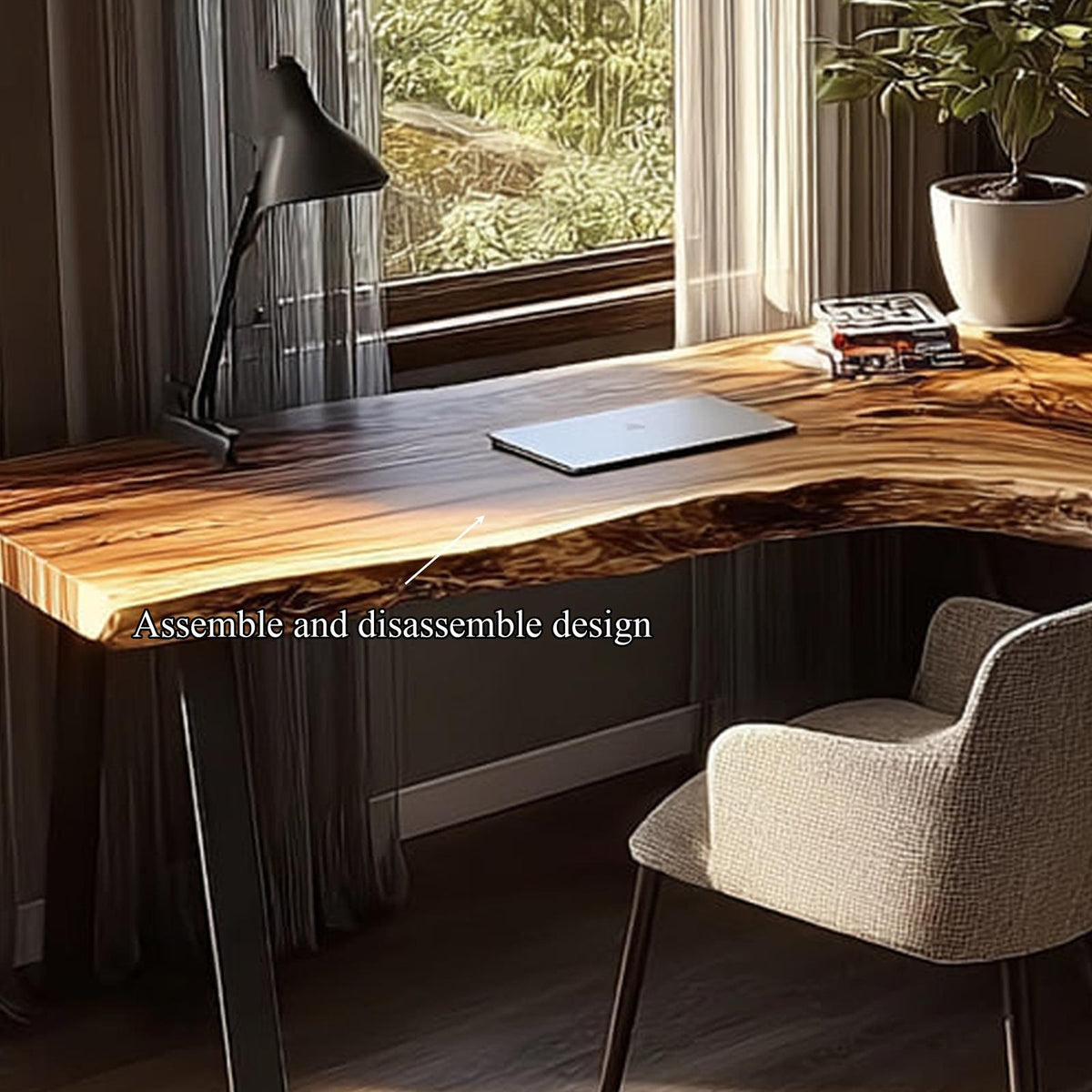 Rustic Organic Modern Work Corner Desk Home Office And Study Room