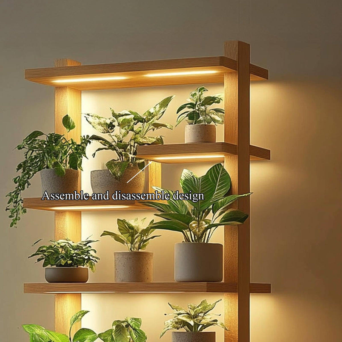 Mid Century Modern Plant Shelf Display Living Room