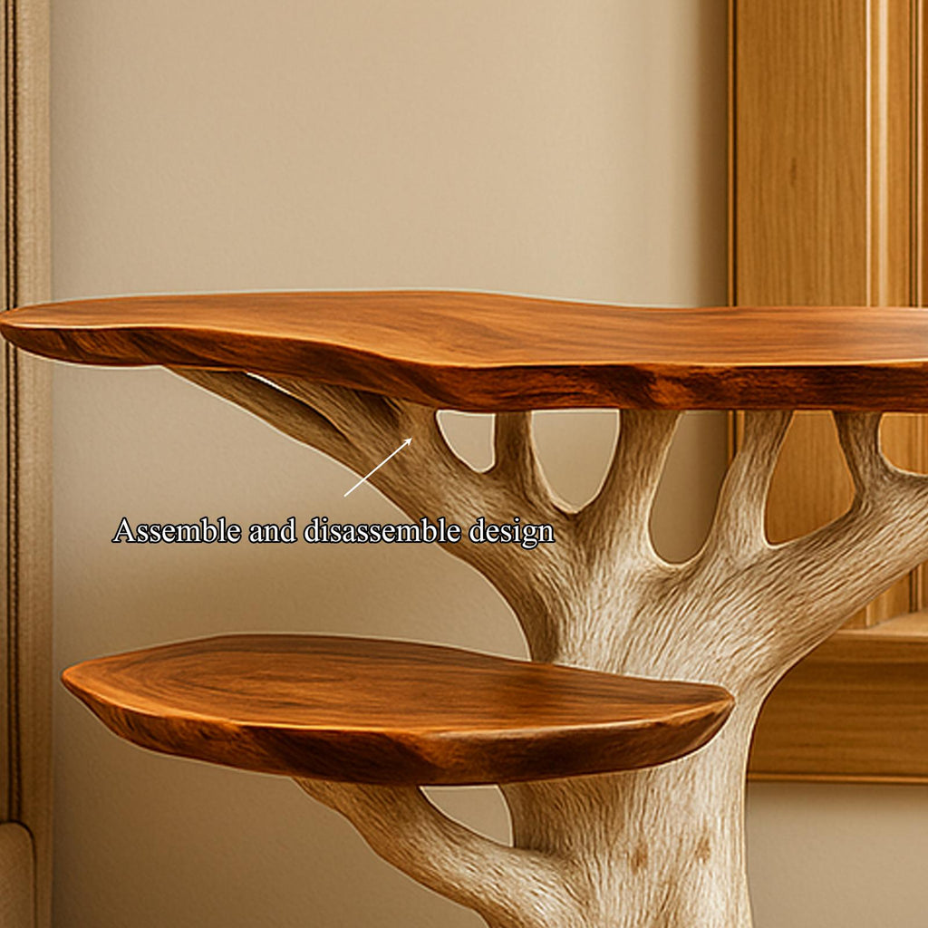 Mid Century Modern Wood Nightstand, Handcrafted Bedside Table & Small Accent End Table for Bedroom Furniture