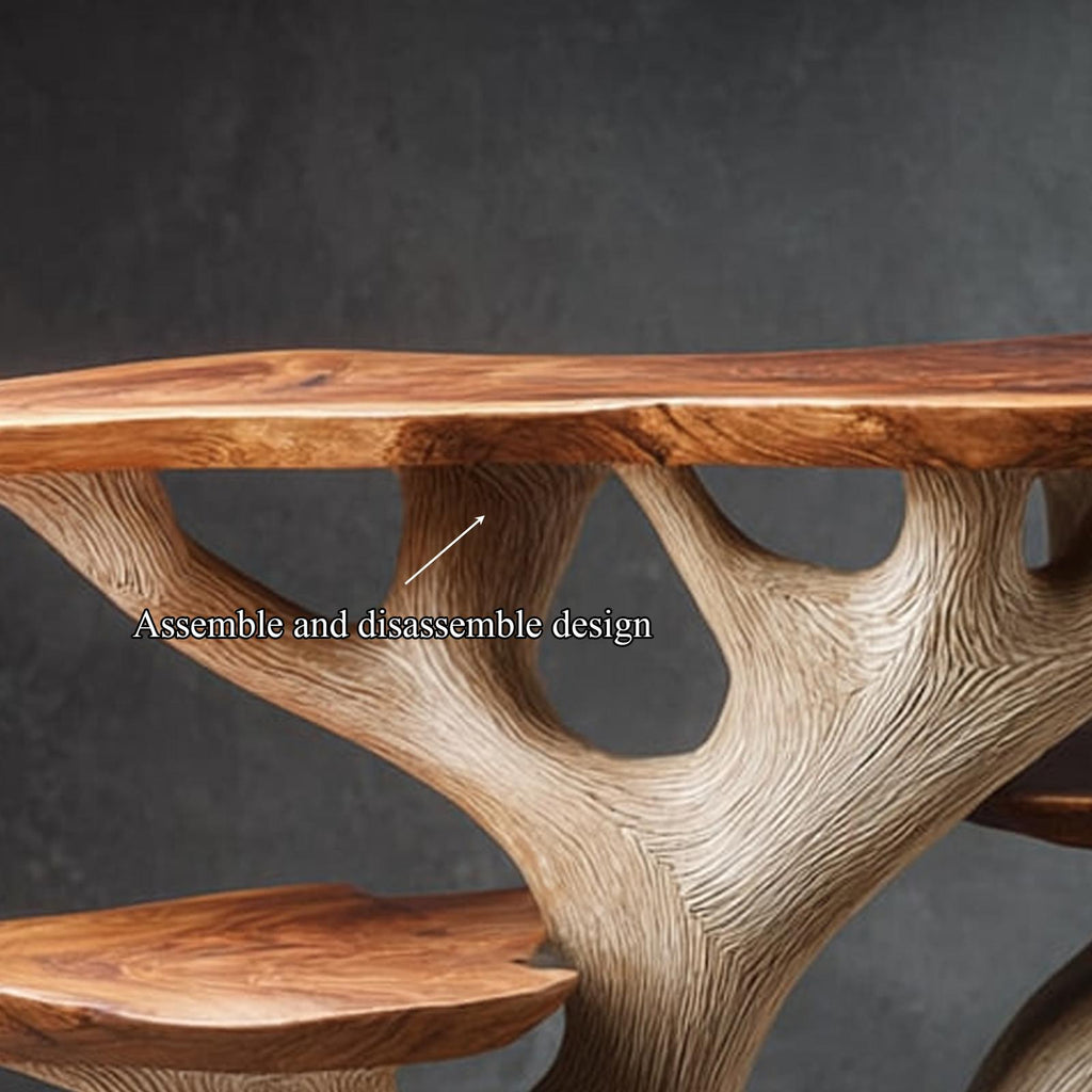 Rustic Sculptural Bedside Table Bedroom Living Room Decor