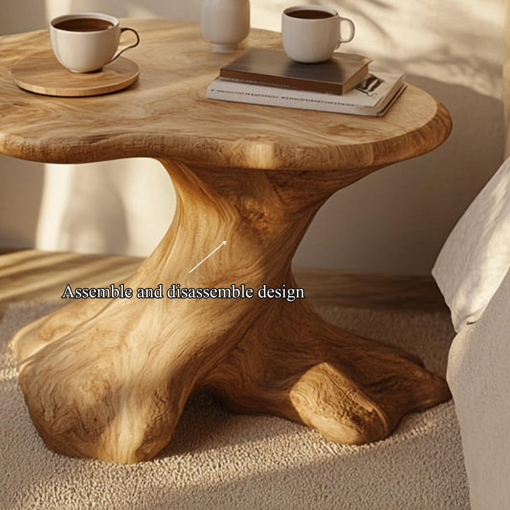Rustic Modern Sculptural Side Table Bedroom Entryway