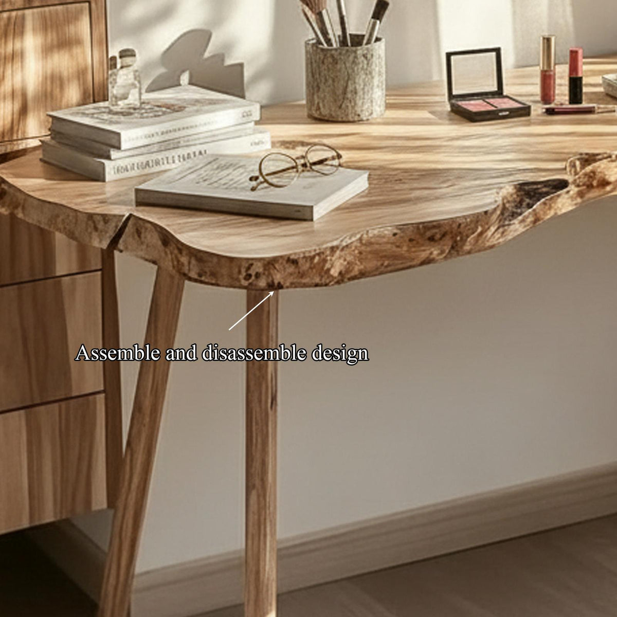 Scandinavian Natural Makeup Table Bedroom And Beauty Room SINLKIDK37