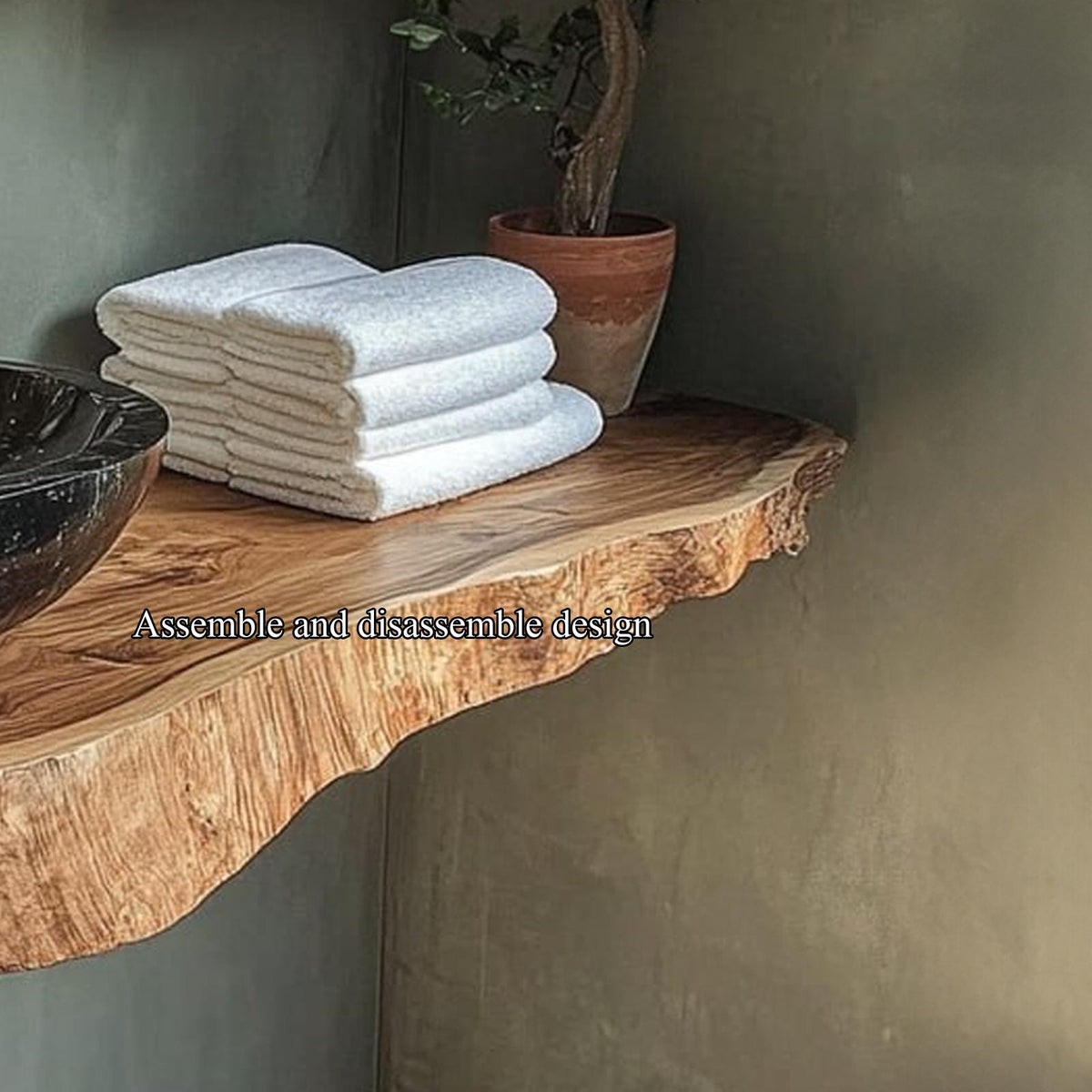 Rustic Single Sink Vanity Bathroom